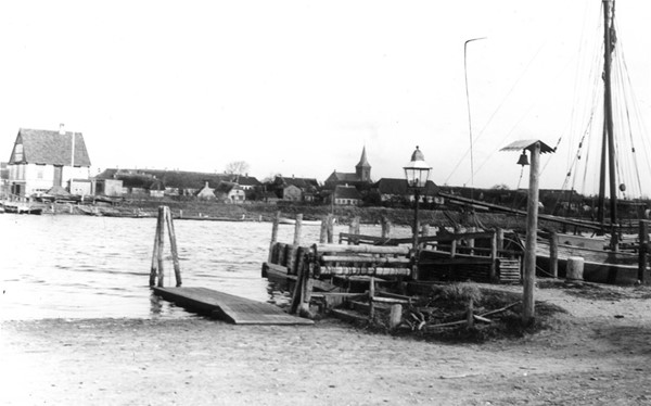 Odense Kanal, færgestedet ved Stige, 1920